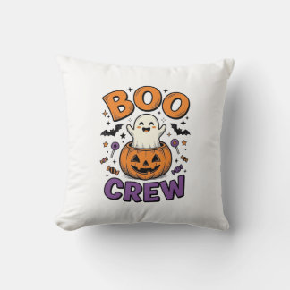 Boo Crew Schattig Geest Pompoen Halloween Shirt On Kussen