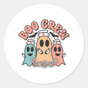 Boo Crew Schattige Verpleegster Geesten Ronde Sticker