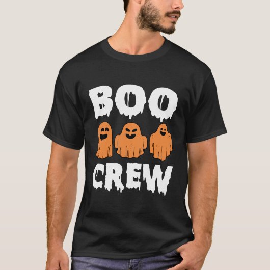 Boo Crew Sinaasappel Halloween Family Matching T-shirt (Voorkant)