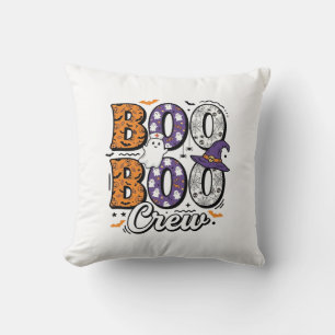Boo Crew Verpleegster Halloween Vintage Shirt Ontw Kussen