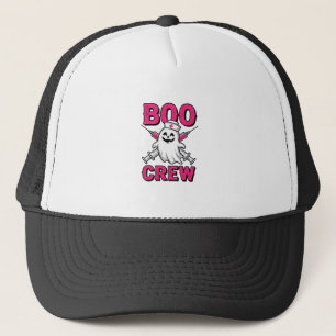 Boo Crew Verpleegster Spook Halloween Vector Ontwe Trucker Pet