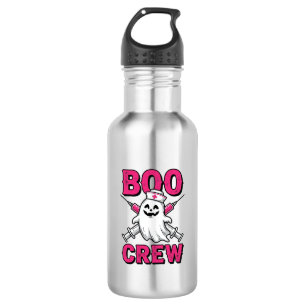 Boo Crew Verpleegster Spook Halloween Vector Ontwe Waterfles
