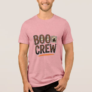 Boo Crew Vintage Halloween Gravure Shirt Ontwerp_