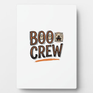 Boo Crew Vintage Halloween Gravure Shirt Ontwerp_ Fotoplaat