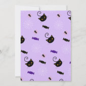 Boo Cute Chat noir Halloween Fête Invitation (Dos)