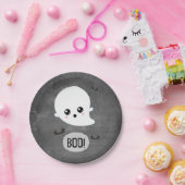 Boo Cute Ghost Halloween Party Papieren Bordje (Feest)