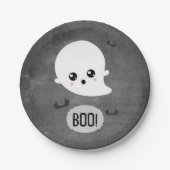 Boo Cute Ghost Halloween Party Papieren Bordje (Voorkant)