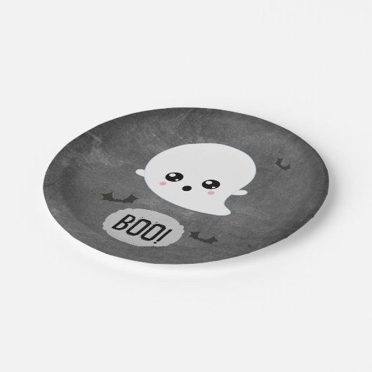 Boo Cute Ghost Halloween Party Papieren Bordje (Gekanteld)