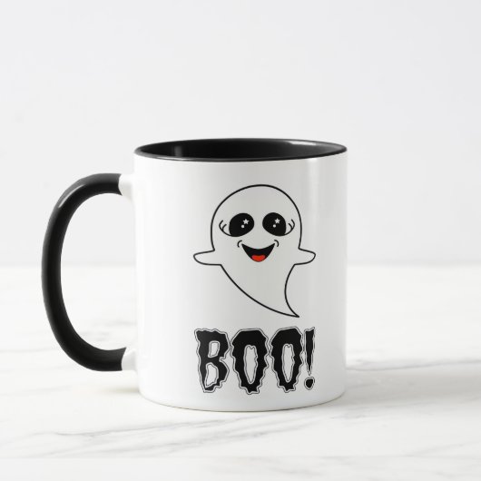 Boo! Cute Little Halloween By Lucas Retro Classic Mok (Links)