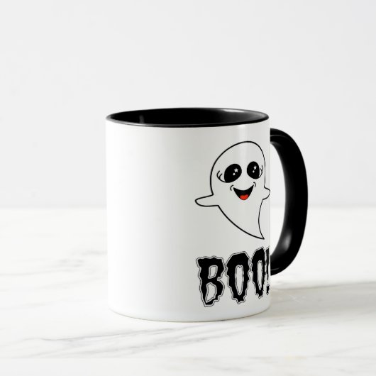 Boo! Cute Little Halloween By Lucas Retro Classic Mok (Voorkant rechts)
