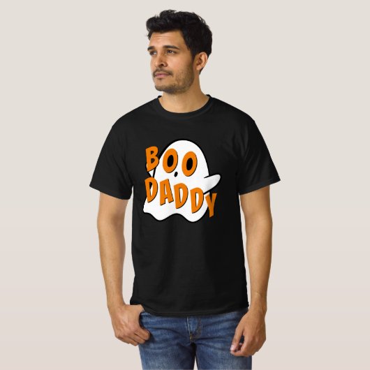 Boo Daddy Vader Ghost Halloween White T-shirt (Voorkant volledig)