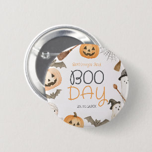 Boo Dag Griezelige Halloween Verjaardag Ronde Button 5,7 Cm