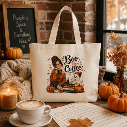 Boo Dan Koffie Halloween Muziekleraar Grote Tote Bag