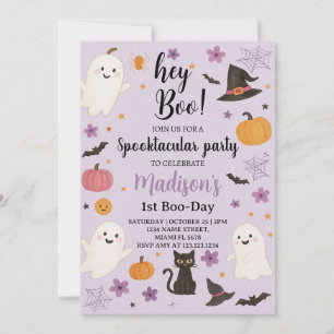 Boo Day 1er anniversaire Invitation Joli fantôme