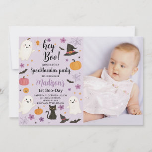 Boo Day 1er anniversaire Invitation Joli fantôme