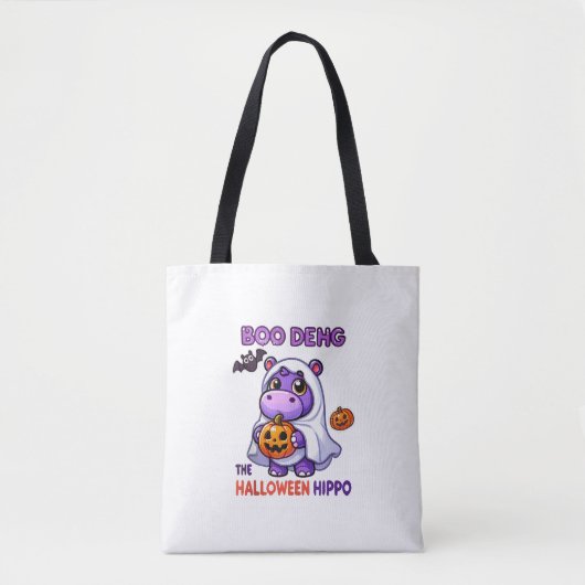 Boo Deng De Halloween Hippo Schattigee Bouncy Vark Draagtas (Voorkant)