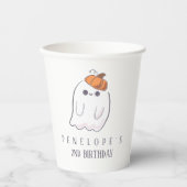 Boo die twee aangepaste spookpompoen-cups draait papieren bekers (Voorkant)