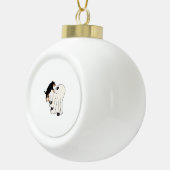 Boo Dog Halloween Dog Spooky Keramische Bal Ornament (Rechts)