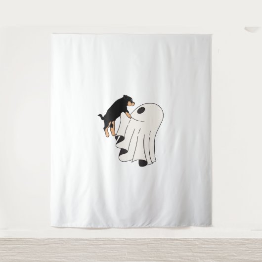 Boo Dog Halloween Dog Spooky Wandkleed (Voorkant)