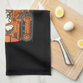 Boo Dozer Geest Grappige Halloween Theedoek (Quarter Fold)