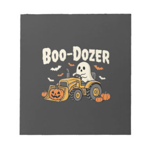 Boo-Dozer Halloween Geest Bulldozer Ontwerp_1 Notitieblok