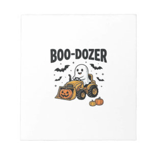 Boo-Dozer Halloween Geest Bulldozer Ontwerp_1 Notitieblok