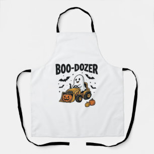 Boo-Dozer Halloween Geest Bulldozer Ontwerp_1 Schort