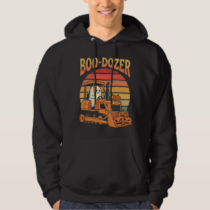 Boo-Dozer Halloween Geest Pompoen Bulldozer Hoodie