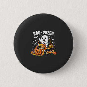 Boo Dozer Halloween Ghost Bulldozer_1 Ronde Button 5,7 Cm