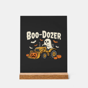 Boo-Dozer Halloween Ghost Bulldozer Ontwerp_1 Acryl Bord