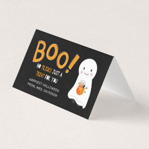 Boo een verdrag voor jou   Ghost Halloween Classro Kaart