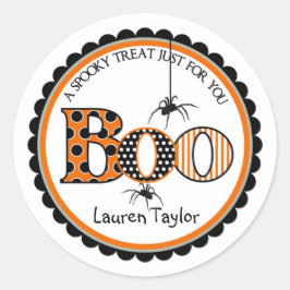BOO en Spiders Halloween Treat Stickers