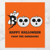 BOO ! Ensemble de Étiquettes de bouteilles de vin  (Étiquettes simples)