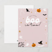 Boo est une invitation d'anniversaire pour enfants (Devant / Derrière)
