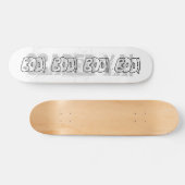 Boo. Fat Jagged Letters. Skateboard (Horizontaal)