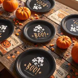 Boo Fijne Halloween Gepersonaliseerd Papieren Bordje