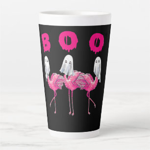 Boo Flamingo Halloween Flamingo Ghost Latte Mok