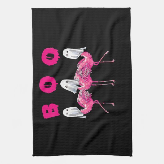 Boo Flamingo Halloween Flamingo Ghost Theedoek (Verticaal)