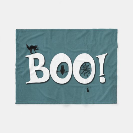 Boo. Fleece Deken (Voorkant (Horizontaal))