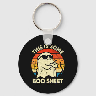 Boo Funny Halloween Ghost Dit is Hallowee Sleutelhanger