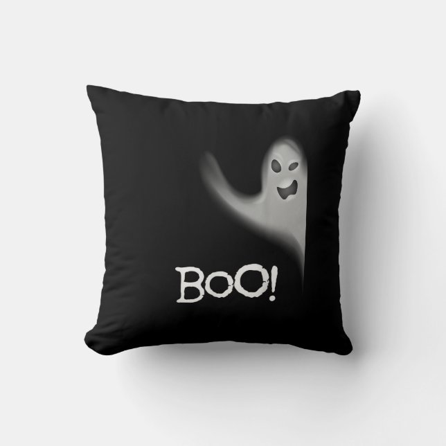 Boo Funny Hiding Peekabo Scary Halloween Kussen (Voorkant)