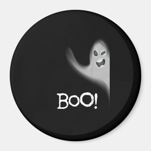 Boo Funny Hiding Peekabo Scary Halloween Magneet (Voorkant)