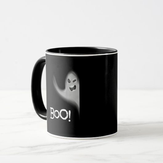 Boo Funny Hiding Peekabo Scary Halloween Mok (Voorkant links)