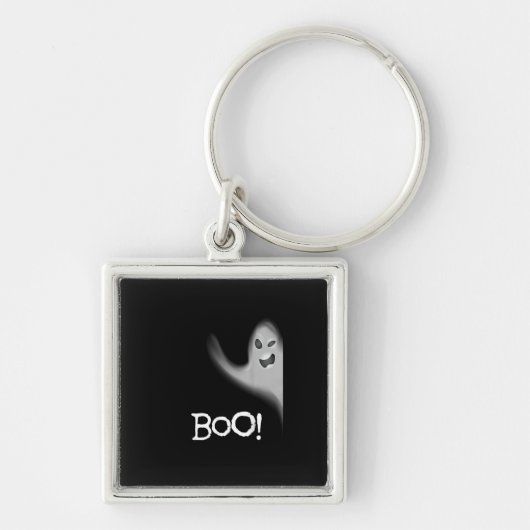Boo Funny Hiding Peekabo Scary Halloween Sleutelhanger (Voorkant)