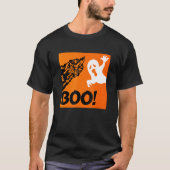Boo. Funny Hiding Peekaboo Scary Halloween Chicken T-shirt (Voorkant)