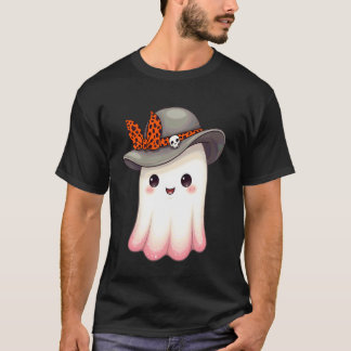 Boo Geest Coquette Strik Hoed Herfst Halloween Dan T-shirt