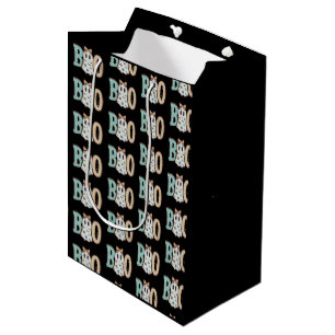 Boo Geest Groen Oranje Schattig Zwart Halloween Medium Cadeauzakje