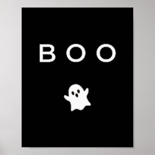 Boo Geest Halloween Subtiel Minimaal Herfst Grappi Poster