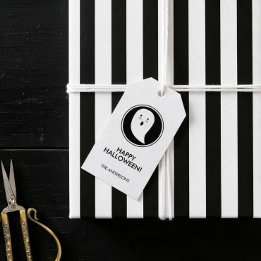 Boo! Gelukkig Halloween-cadeaubijsluiter Cadeaulabel