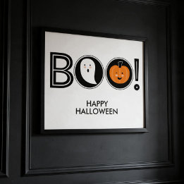 Boo! Gelukkig Halloween Poster